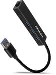 Multiport-Hub AXAGON HMA-GL3A USB 3.0 Typ A, Gbit-LAN, 3x USB-A, microSD image number null