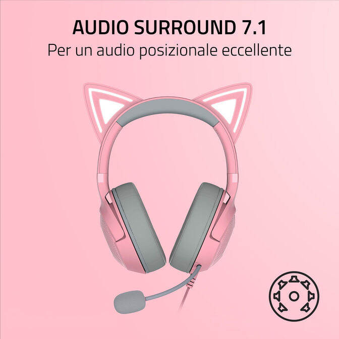 Headset Razer Kraken Kitty V2 Quartz Ed. image number 2