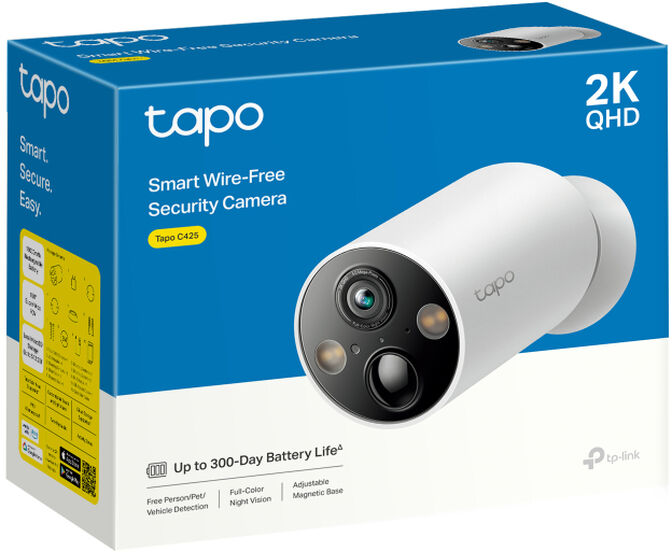 C&acirc;mara TP-Link Tapo C425 2K Smart Wire-Free Security image number 3