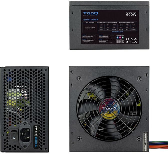Fonte de Alimenta&ccedil;&atilde;o Tooq 600W PFC Activo image number 3