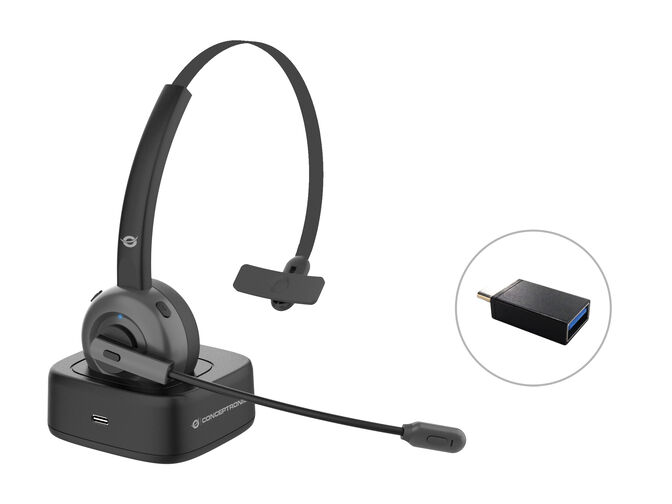 Headset Conceptronic Polona 03BD Mono-Headset c/Charging Dock Bluetooth + Dongle image number 0