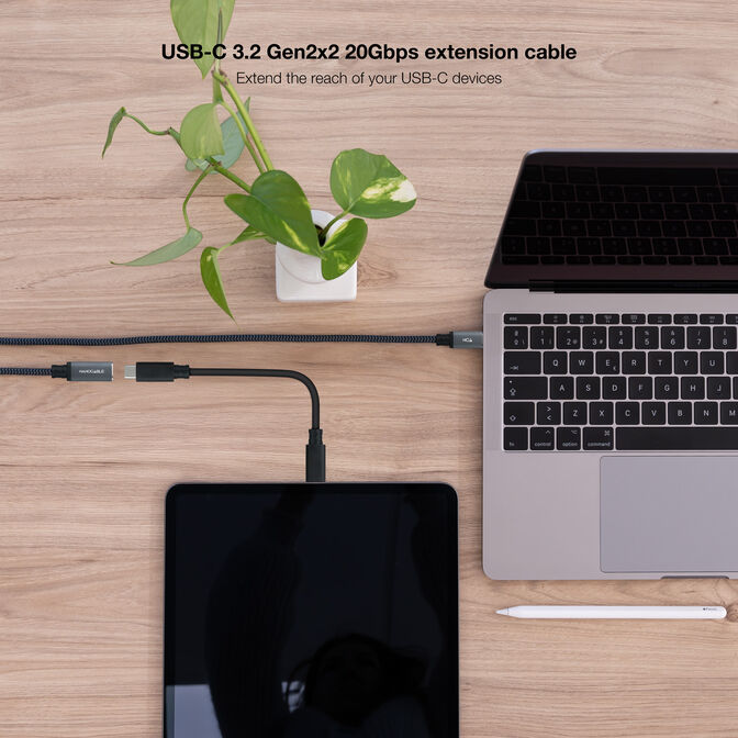 Cabo USB 3.2 Gen2x2 Nanocable 100W 4K/60Hz USB-C M/F 1.5 M image number 4