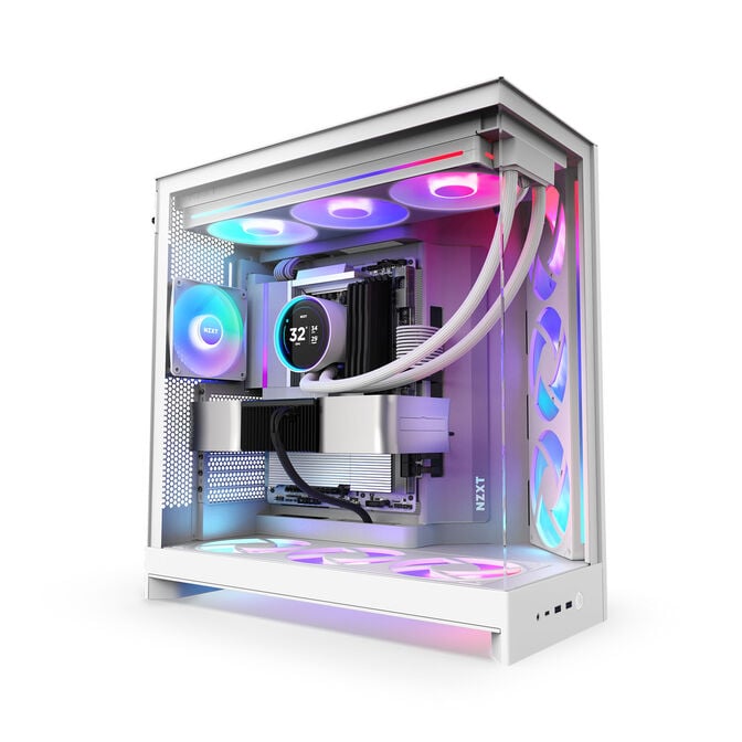 Caixa E-ATX NZXT H9 Flow RGB Branca (2025) Vidro Temperado image number 2