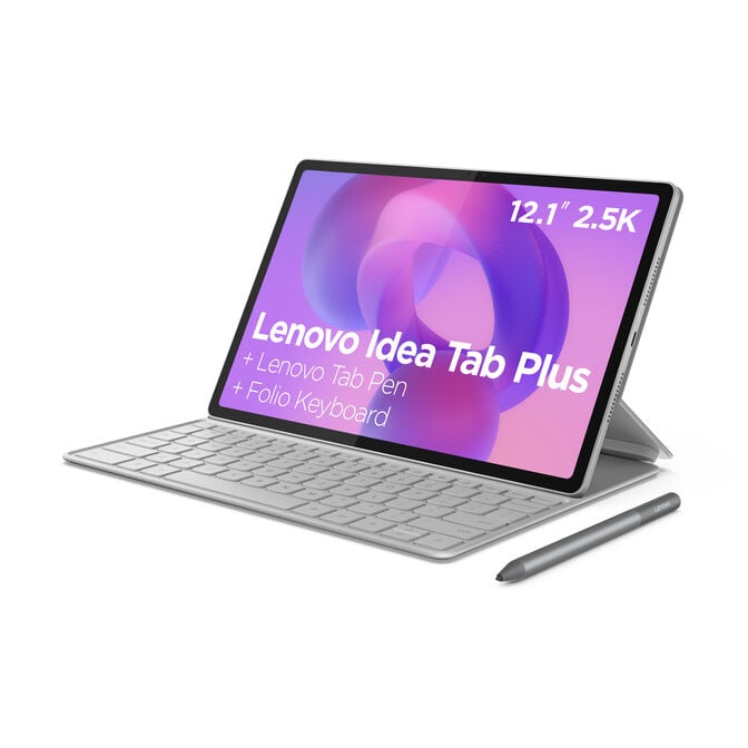 Tablet Lenovo Idea Tab Plus TB361FU 12.1" (12 / 256GB) 2.5K 90Hz WiFi Cinzento + Capa Teclado + Pen Bonus