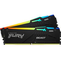 Kingston Kit 32GB (2 x 16GB) DDR5 5200MHz FURY Beast RGB Preto 1R CL36