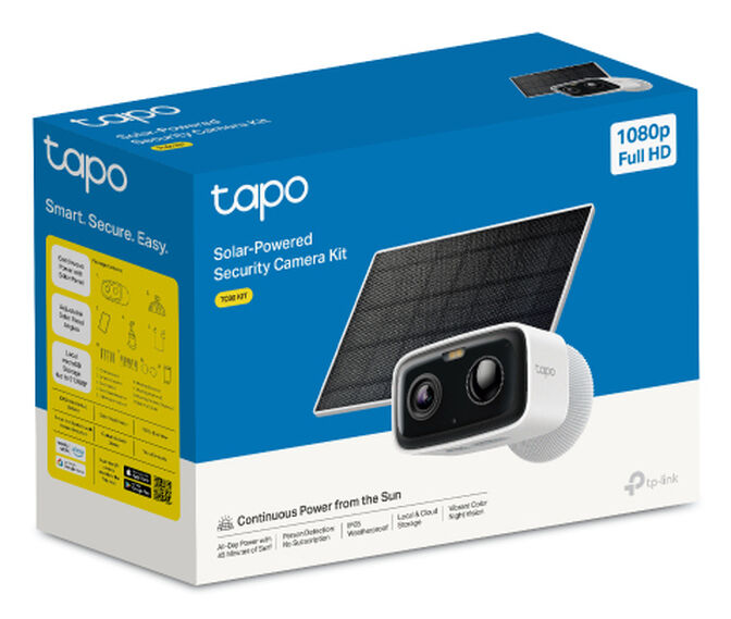 Kit C&acirc;mara de Seguran&ccedil;a + Painel Solar TP-Link Tapo TC80 2MP Solar-Powered Outdoor IP65 Security Wi-Fi image number 3