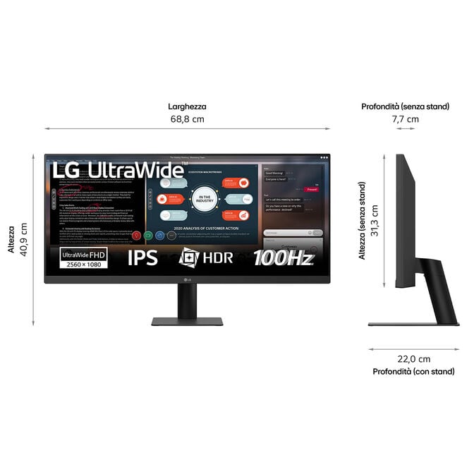 Monitor LG 29" 29U511A-B IPS WFHD 100Hz FreeSync / G-Sync 5ms image number 2
