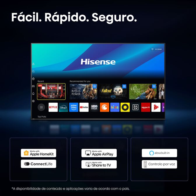 Televis&atilde;o Hisense 65A6S 65" LED UltraHD 4K VIDAA image number 5