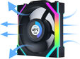 Ventoinha Lian Li UNI FAN SL120 LCD Wireless RGB Reverse Blade PWM Preto 120mm (Pack 3) image number null