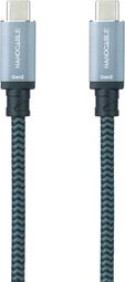 Cabo USB 3.2 Gen2x2 Nanocable 20Gbps 5A/100W 4K/60HZ USB-C M/M 2 M Cinzento/Preto image number null
