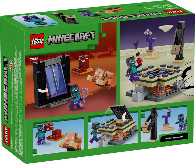 LEGO Minecraft: Jornada em Nether e Portal do End, 192 Pe&ccedil;as (21584) image number 1