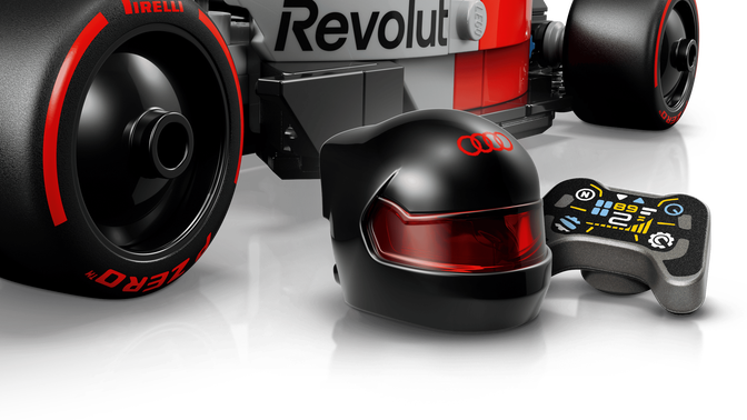 LEGO Speed Champions: Carro de Corrida Audi Revolut F1 Team R26, 216 Pe&ccedil;as (77259) image number 5
