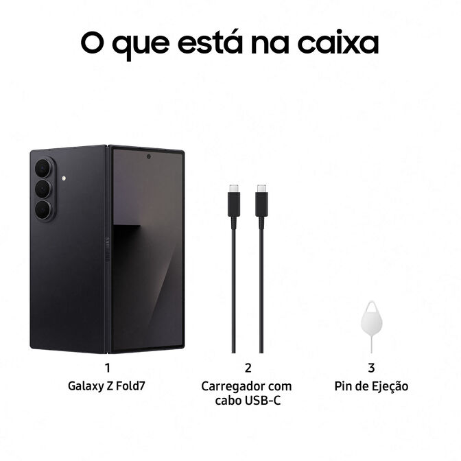 Smartphone Samsung Galaxy Z Fold 7 5G 8.0" (12 / 256GB) 120Hz Preto Noturno image number 7