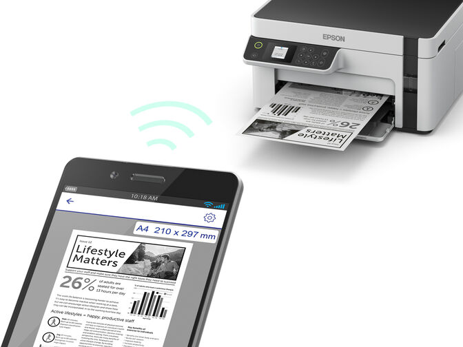 Impressora Multifun&ccedil;&otilde;es a Jato de Tinta Epson EcoTank ET-M2120 Monocrom&aacute;tica Wi-Fi image number 5