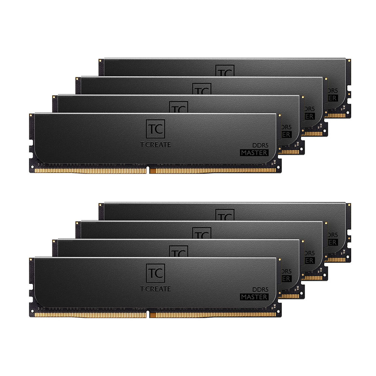 Team Group Kit 128GB (8 x 16GB) DDR5 RDIMM 6400MHz T-Create Master Preto CL32