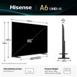 Televis&atilde;o Hisense 85A6Q 85" LED UltraHD 4K VIDAA image number null