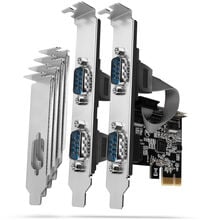 Controlador PCIe AXAGON PCEA-S4N chip ASIX AX99100 4x Serial Port + LP