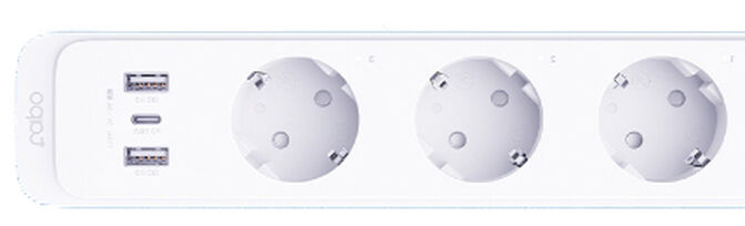 R&eacute;gua Inteligente TP-Link Tapo P300 Wi-Fi 3 Tomadas + 2xUSB-A QC3.0 + USB-C PD 18W image number 2