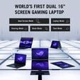 Port&aacute;til ASUS ROG Zephyrus Duo G16 GX651AX 2x16" Ultra 9 386H 64GB DDR5 2TB RTX 5090 OLED 3K Touch 120Hz W11 + Rato + Mochila image number null