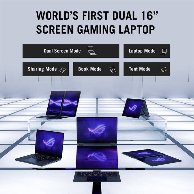 Port&aacute;til ASUS ROG Zephyrus Duo G16 GX651AX 2x16" Ultra 9 386H 64GB DDR5 2TB RTX 5090 OLED 3K Touch 120Hz W11 + Rato + Mochila image number 8