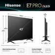Televis&atilde;o Hisense 43E7Q PRO 43" QLED UltraHD 4K VIDAA image number null
