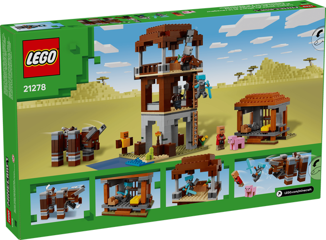 LEGO Minecraft: O Posto Avan&ccedil;ado do Saqueador e Devastador, 665 Pe&ccedil;as (21278) image number 1