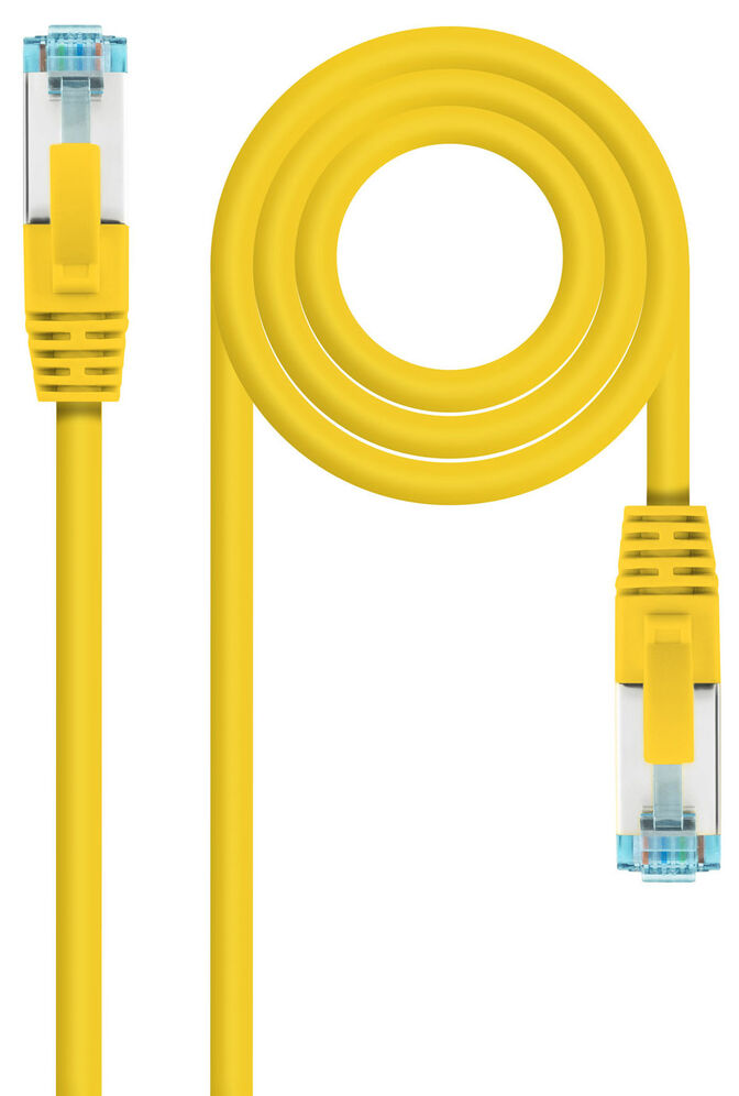 Cabo de Rede Nanocable RJ45 LSZH CAT.7 600MHZ SFTP AWG26 30 CM Amarelo image number 0