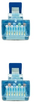 Cabo de Rede Nanocable RJ45 LSZH CAT.7 600MHZ SFTP AWG26 2 M Azul image number null