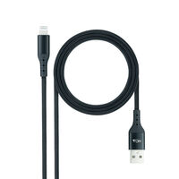 Cabo Lightning Nanocable Lightning/M > USB A/M Coiled 1M Preto