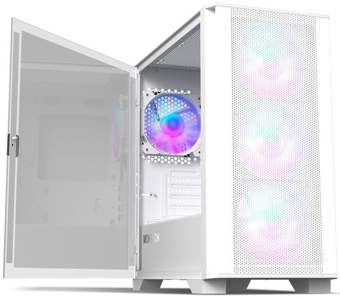 Caixa Micro-ATX Montech AIR 100 ARGB Vidro Temperado Branco image number 1
