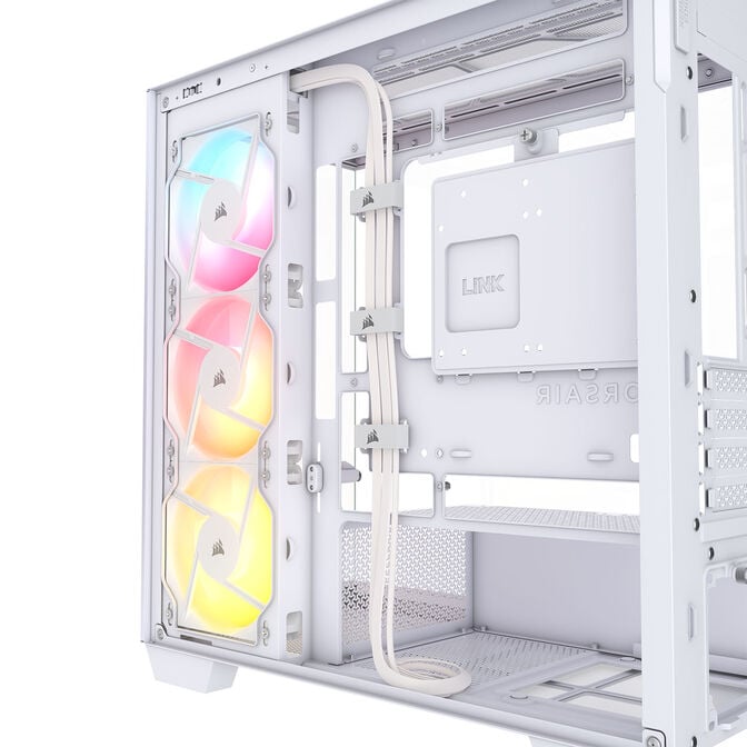 Caixa Micro-ATX Corsair 2800X RS-R ARGB Branca Vidro Temperado image number 12
