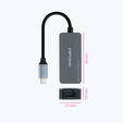 Adaptador Gigabit Nanocable USB-C 3.2 a Ethernet 2.5G 10/100/1000/2500 Mbps 15 CM Cinza image number null