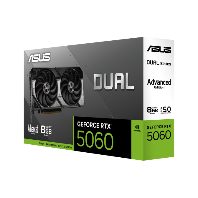 Gr&aacute;fica Asus GeForce&reg; RTX 5060 Dual OC Advanced 8GB GDDR7 DLSS4 image number 1