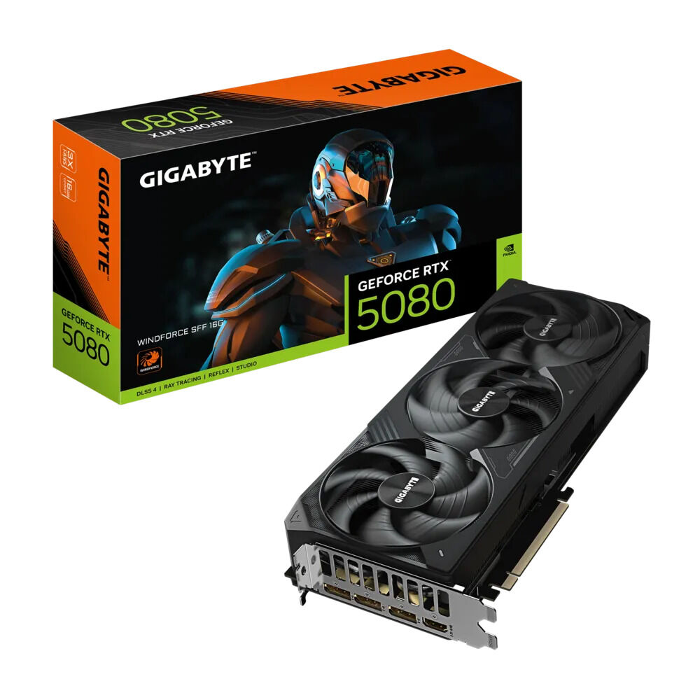 Gr&aacute;fica Gigabyte GeForce&reg; RTX 5080 Windforce OC SFF 16GB GDDR7 DLSS4