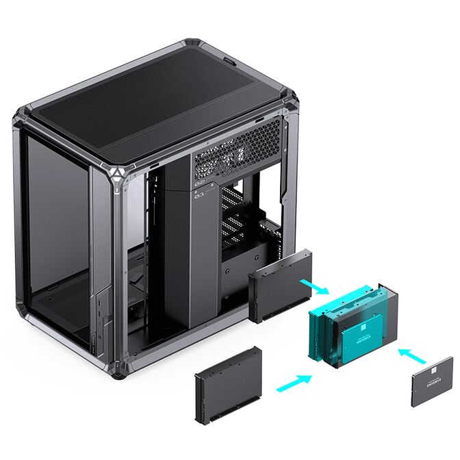 Caixa ATX Jonsbo X400 PRO Vidro Temperado Curvo Cinzento image number 8