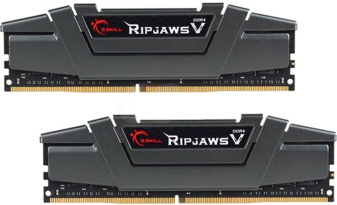 G.Skill Kit 16GB (2 x 8GB) DDR4 3200Mhz Ripjaws V Gunmetal CL16 image number 0