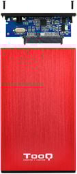 Caixa HDD Tooq 2.5" SATA (9,5mm) USB 3.0/3.1 Gen 1 Vermelho Metalizado image number null
