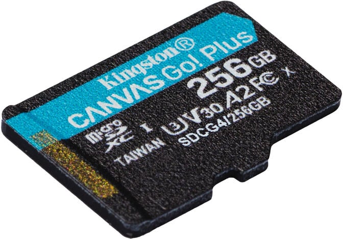 Cart&atilde;o Kingston Canvas Go! Plus Gen4 200MB/s MicroSDXC UHS-I U3 V30 A2 256GB image number 3