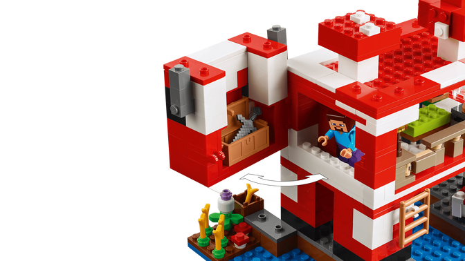 LEGO Minecraft: A Casa Mooshroom, 500 Pe&ccedil;as (21270) image number 4