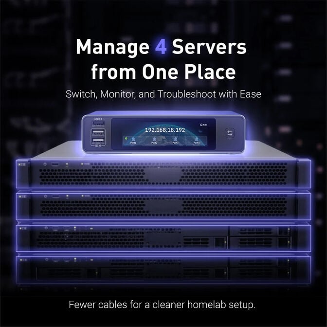 KVM Acesso Remoto GL.iNet GL-RM4PE Comet X PoE Quad Port image number 2