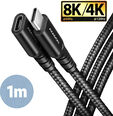 Extens&atilde;o AXAGON BUCM32-CF10AB USB-C <-> USB-C 3.2 Gen 2, 1m, 20 Gbps, ALU, braid image number null