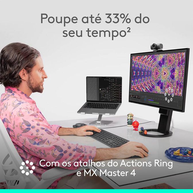 Rato &Oacute;ptico Logitech MX Master 4 Advanced Wireless 8000DPI Offwhite image number 8
