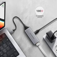 Adaptador AXAGON ADE-TXPD USB-C USB3.2 Gen 1 -  Gigabit Ethernet + PD 100W