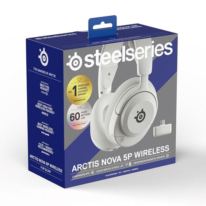 Headset Steelseries Arctis Nova 5P Wireless/Bluetooth Branco image number 6