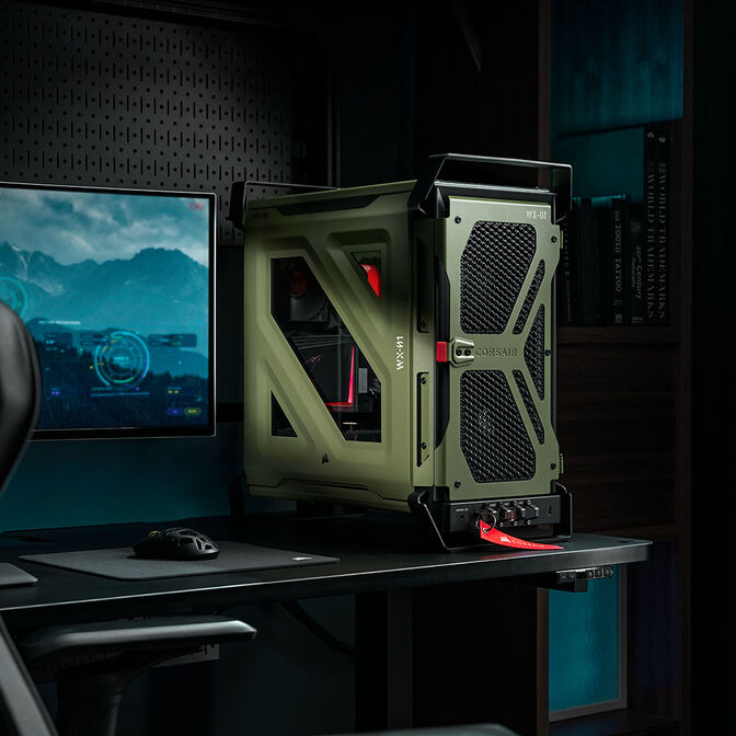 Caixa E-ATX Corsair WARTHOG RS Perfomance Verde Militar Vidro Temperado image number 21