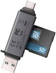 Leitor Cart&otilde;es AXAGON CRE-DAC External USB 3.2 Gen1 Type-C+Type-A 2-slot SD/microSD image number null