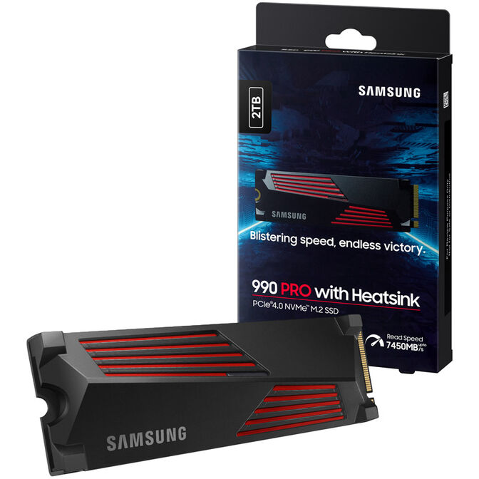 SSD Samsung 990 PRO 2TB Heatsink Gen4 M.2 NVMe (7450/6900MB/s) image number 0