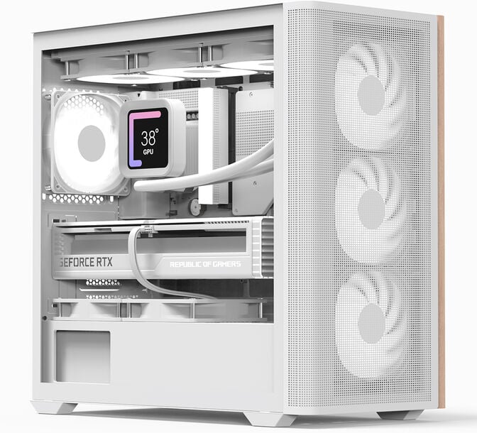 Caixa Micro-ATX Aerocool D301A ARGB Vidro Temperado Branco image number 0