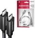 Cabo de carregamento AXAGON BUCM32-CM05AB USB-C  <-> USB-C 3.2 Gen 2, 0.5m, PD 100W, 5A, 4K HD, ALU, braid, Preto image number null
