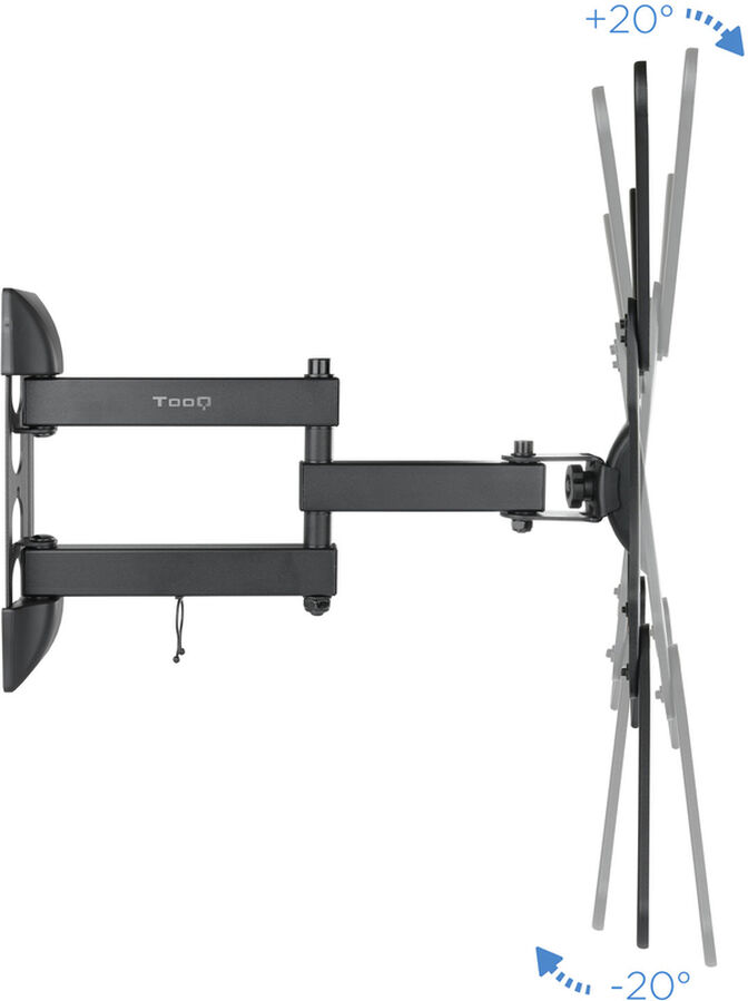 Suporte de Parede Tooq 23" a 55" Max. 30kg Preto image number 2